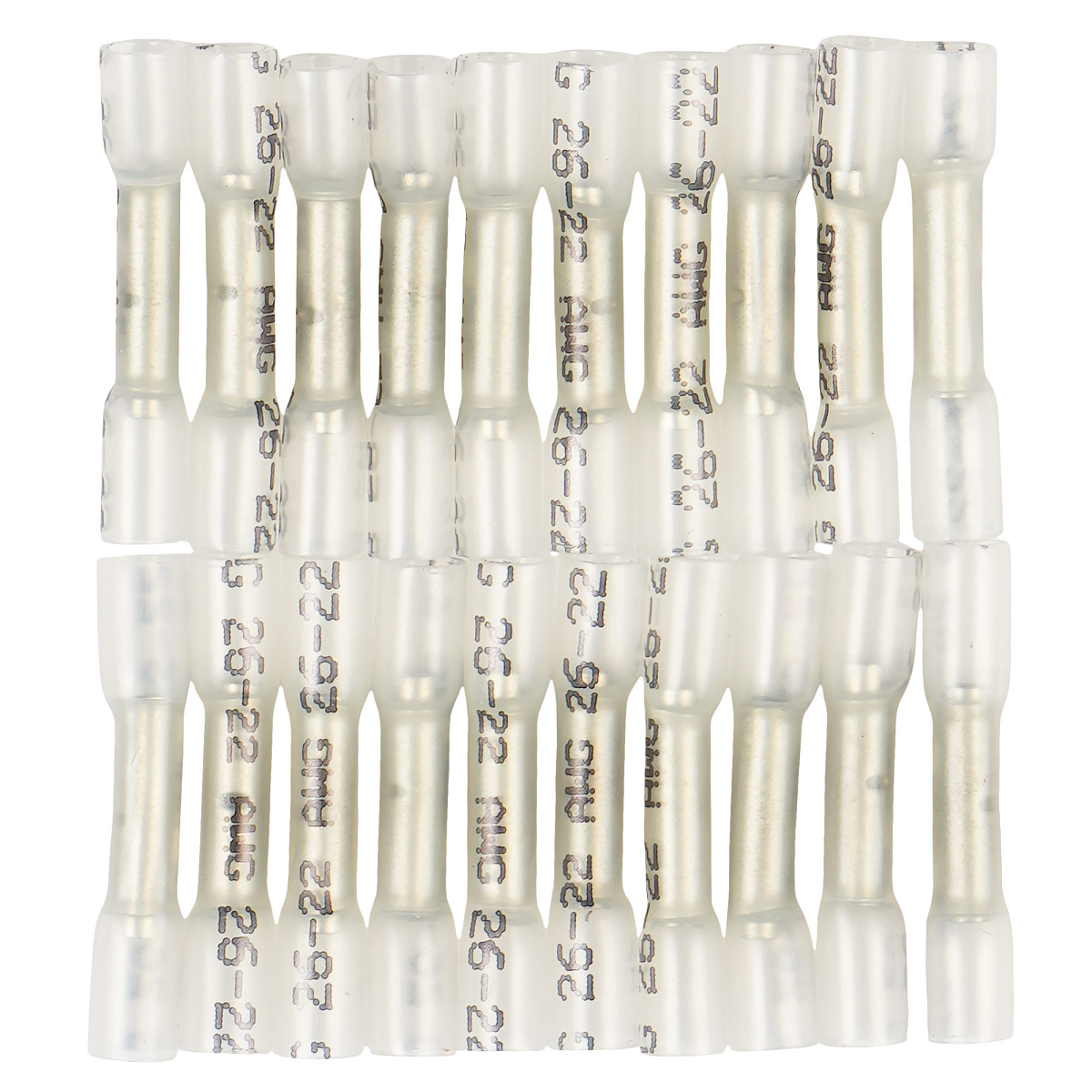 Гильза соединительная (ГСИ) для проводов 0.3-0.5 мм2, комплект (20 шт.) в термоусадке