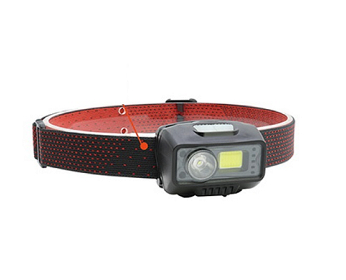 Фонарь налобный светодиодный аккумуляторный, 450лм, Li-Po 1200мАч