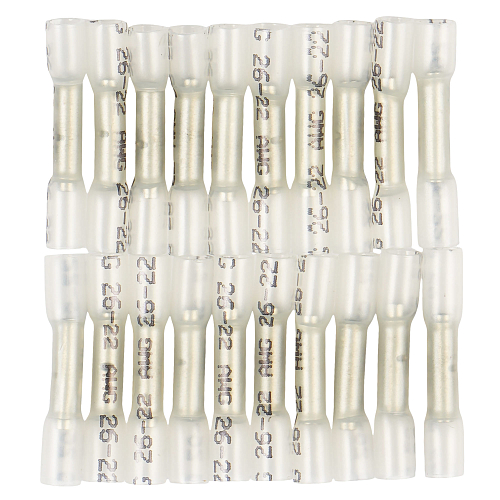 Гильза соединительная (ГСИ) для проводов 0.3-0.5 мм2, комплект (20 шт.) в термоусадке