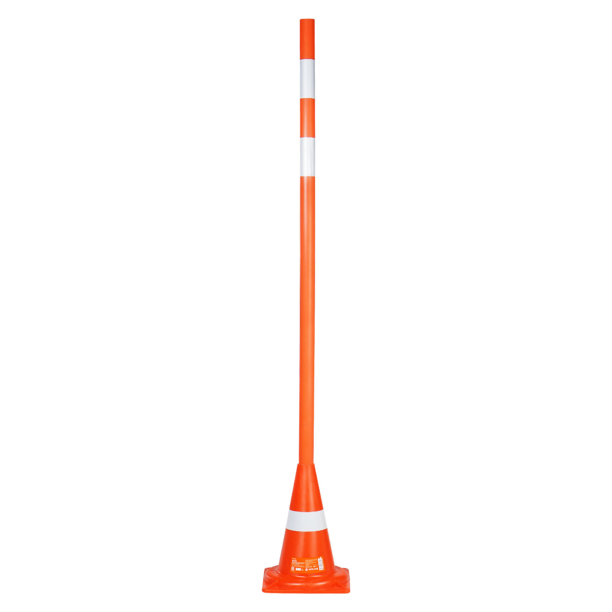 Конус дорожный 320мм с Вехой сигнальной 1200мм, с световозвр.полосами, оранжевый