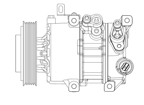 Компрессор кондиционера для автомобилей Creta (16-) 1.6i