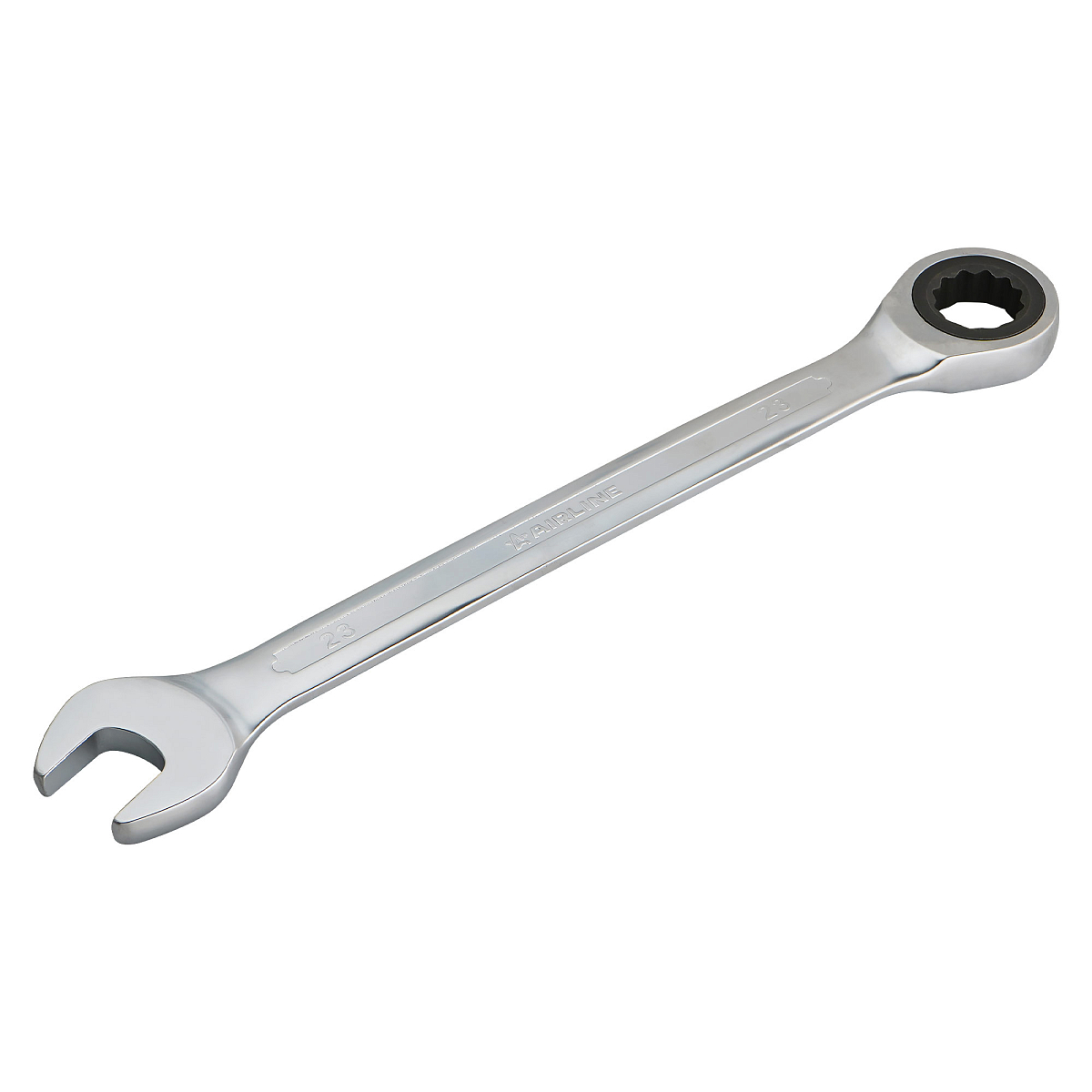 Ключ комбинированный трещоточный 23мм PRO, пласт.подвес