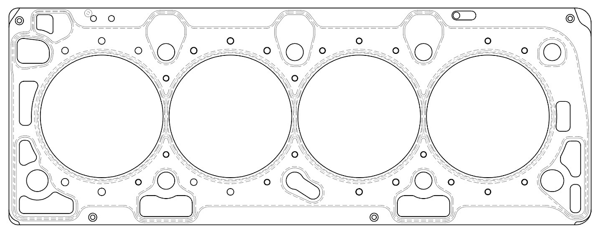 Прокладка ГБЦ для а/м Chevrolet Cruze (09-)/Aveo (11-)/Opel Astra H (04-) 1.6i/1.8i [F16D4; F18D4]