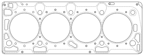 Прокладка ГБЦ для а/м Chevrolet Cruze (09-)/Aveo (11-)/Opel Astra H (04-) 1.6i/1.8i [F16D4; F18D4]