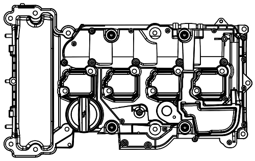 Крышка клапанная для а/м Mercedes-Benz E W212 (09-)/C W204 (07-) 1.8i (алюм., с прокл.)