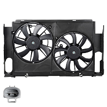 Электровентилятор охлаждения для автомобилей Toyota RAV4 (13-) 2.0i (2 вент.) (с кожухом)