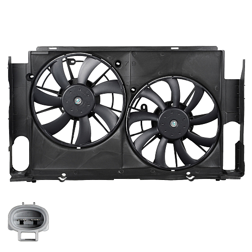Электровентилятор охлаждения для автомобилей Toyota RAV4 (13-) 2.0i (2 вент.) (с кожухом)