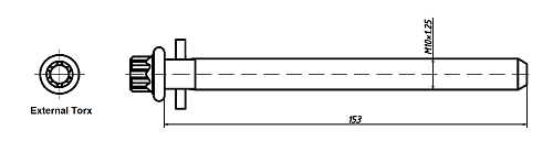 Болты ГБЦ для а/м Chevrolet Cruze (09-)/Aveo (11-)/Opel Astra Н (04-) 1.4i/1.6i/1.8i [F14D4; F16D4; F18D4; Z16XER; Z18XER] (10 шт.)