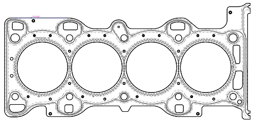 Прокладка ГБЦ для а/м Mazda 6 (02-)/3 (03-)/5 (05-)/Ford Mondeo IV (07-) 2.0i/2.3i [LF-VE;LF4J;LF4K;LFYA;LFYB]