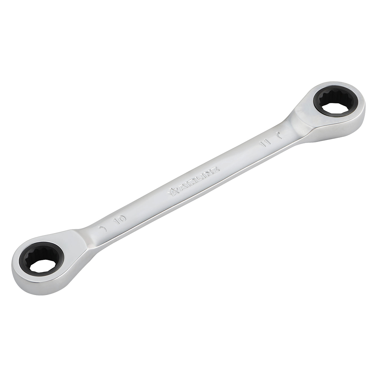 Ключ накидной трещоточный 10х11мм PRO, пласт.подвес