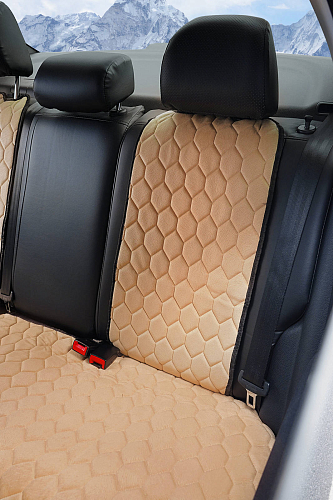 Накидка "Алькантара", задняя (3 предмета), бежевая, универсальная