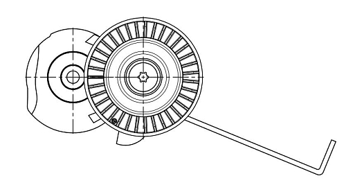 Ролик приводного ремня для автомобилей Volvo XC90 (02-)/Land Rover Freelander II (06-) 3.0T/3.2i (с натяжным механизмом)