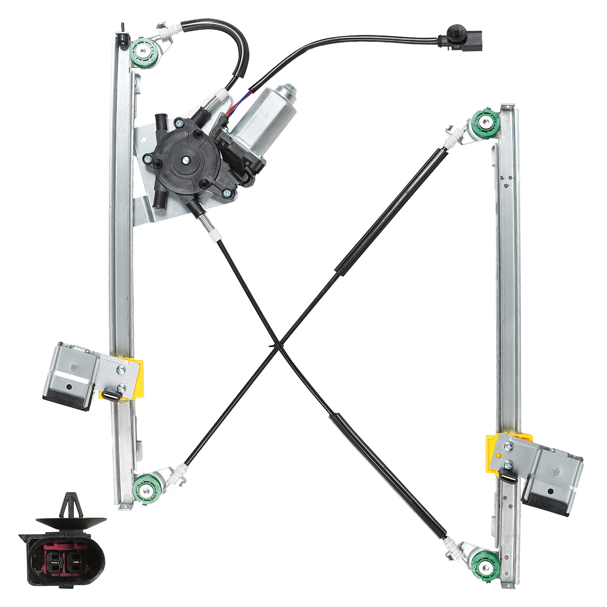 Стеклоподъёмник в сборе для а/м Ford Focus (98-) электрический передний правый с мотором (VWR 1078)