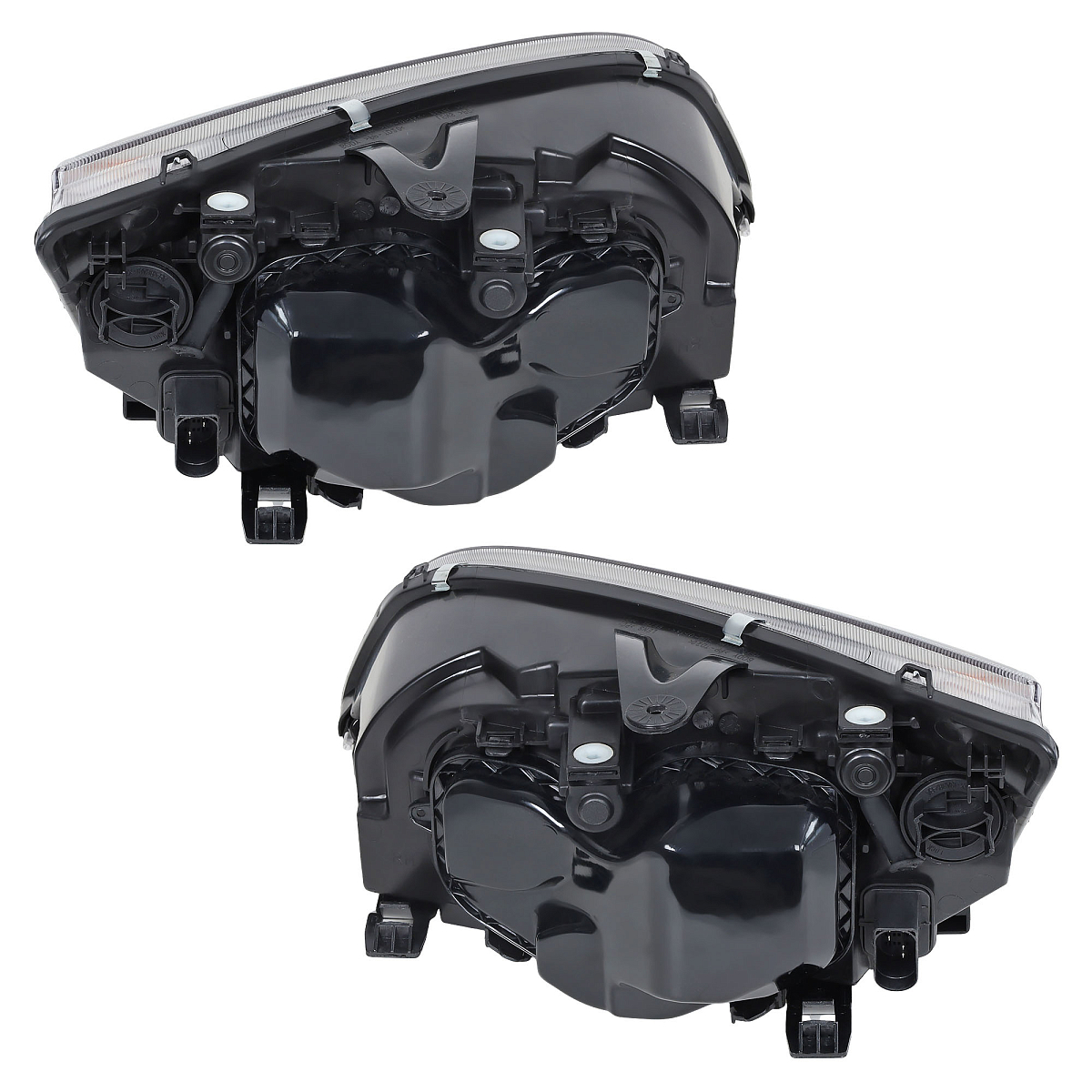 Фары для автомобилей Ford Focus II (05-) (головного света) галоген, электрический корректор, цвет рамы: черный, комплект: левая и правая (2 штуки)