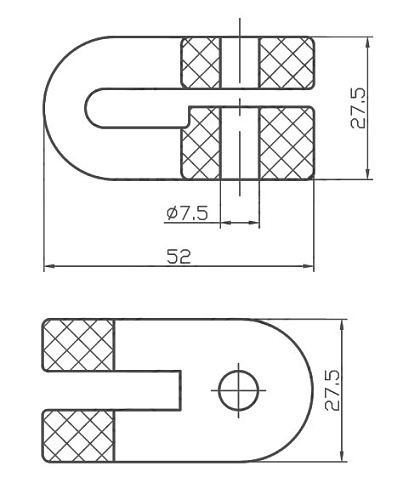 Подвес (подушка) глушителя для автомобилей Renault Kangoo (97-) (1 шт.)