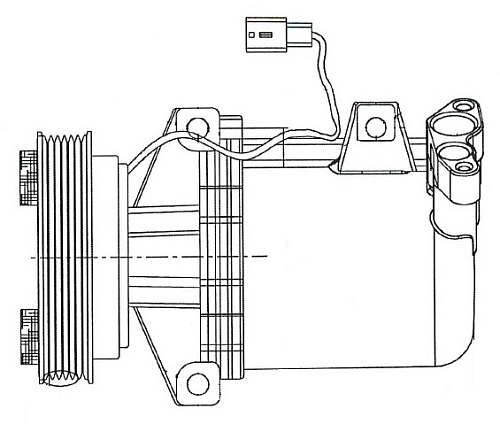 Компрессор кондиционера для автомобилей Fluence (10-)/Logan II (12-) 1.6i