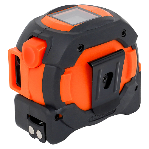 Рулетка 5мx19мм INDUSTRY c лазерным дальномером 40м, магнитный зацеп, двуст. шкала