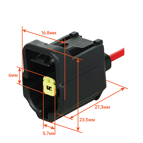 Разъём 1 pin с проводами для датчика авар. давл. масла Peugeot Boxer, Citroen Jumper, Ford Transit