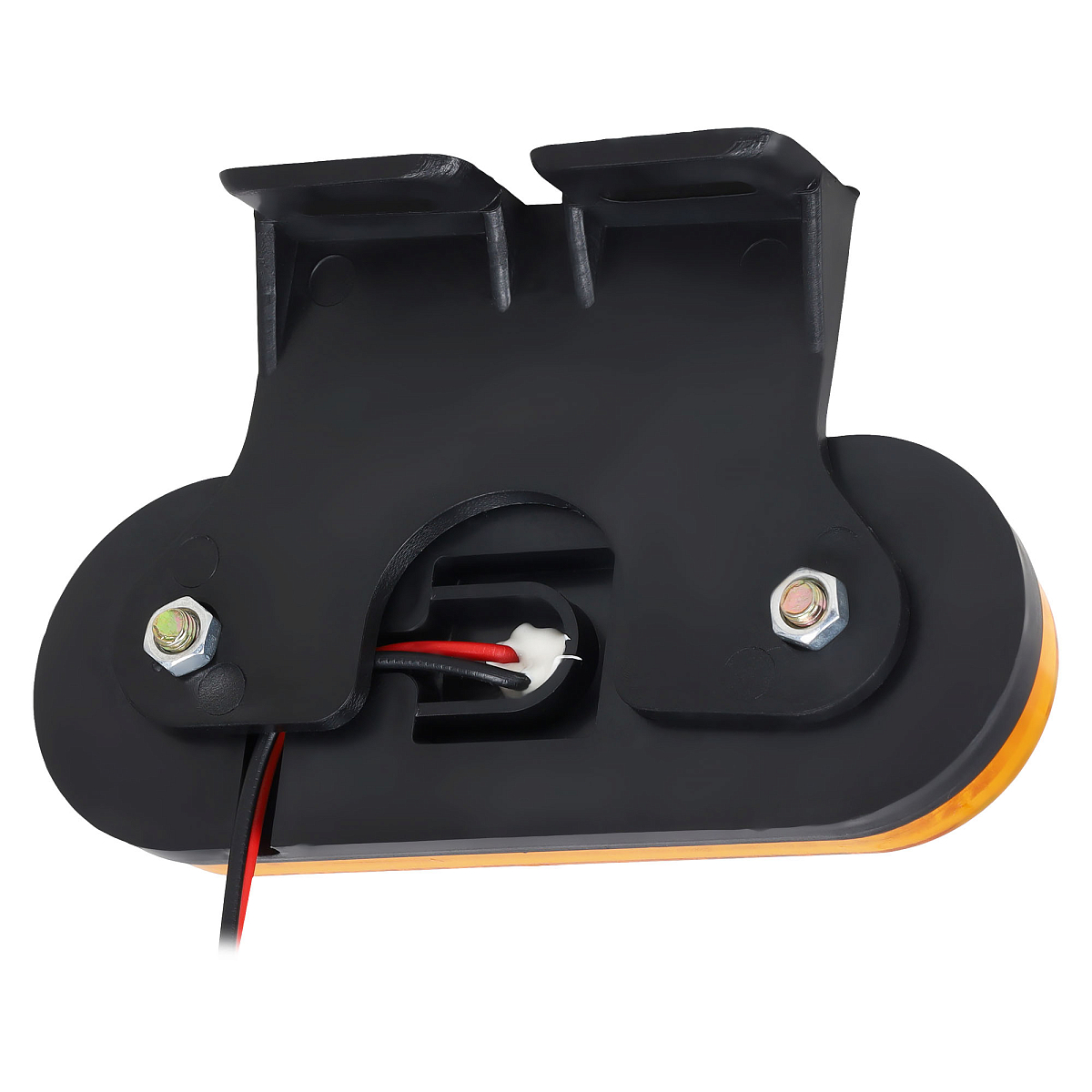 Огонь габаритный светодиодный, 12/24В, овальный, оранжевый, съемный кронштейн, комплект 2 шт.