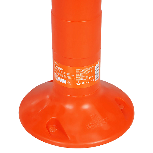 Столбик парковочный 1000мм, 3 световозвр.полосы, анкерн.креп., пластик, оранжевый