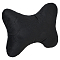 Подушка-косточка на подгол."Алькантара", ткань, 1 шт., черная