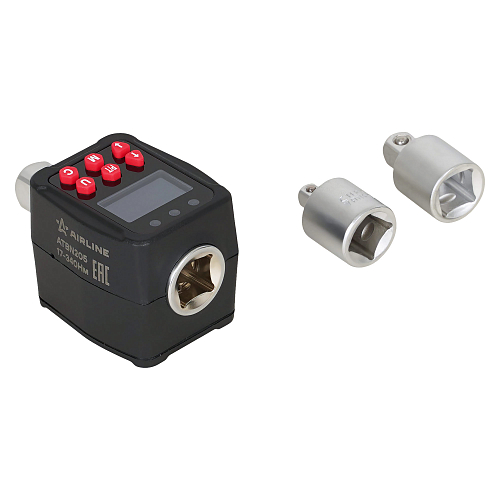 Адаптер динамометрический цифровой 1/2" 17-340Нм, с переходниками (1/4", 3/8"), кейс