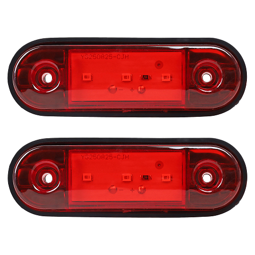 Огонь габаритный светодиодный, 12/24В, красный, комплект 2 шт.