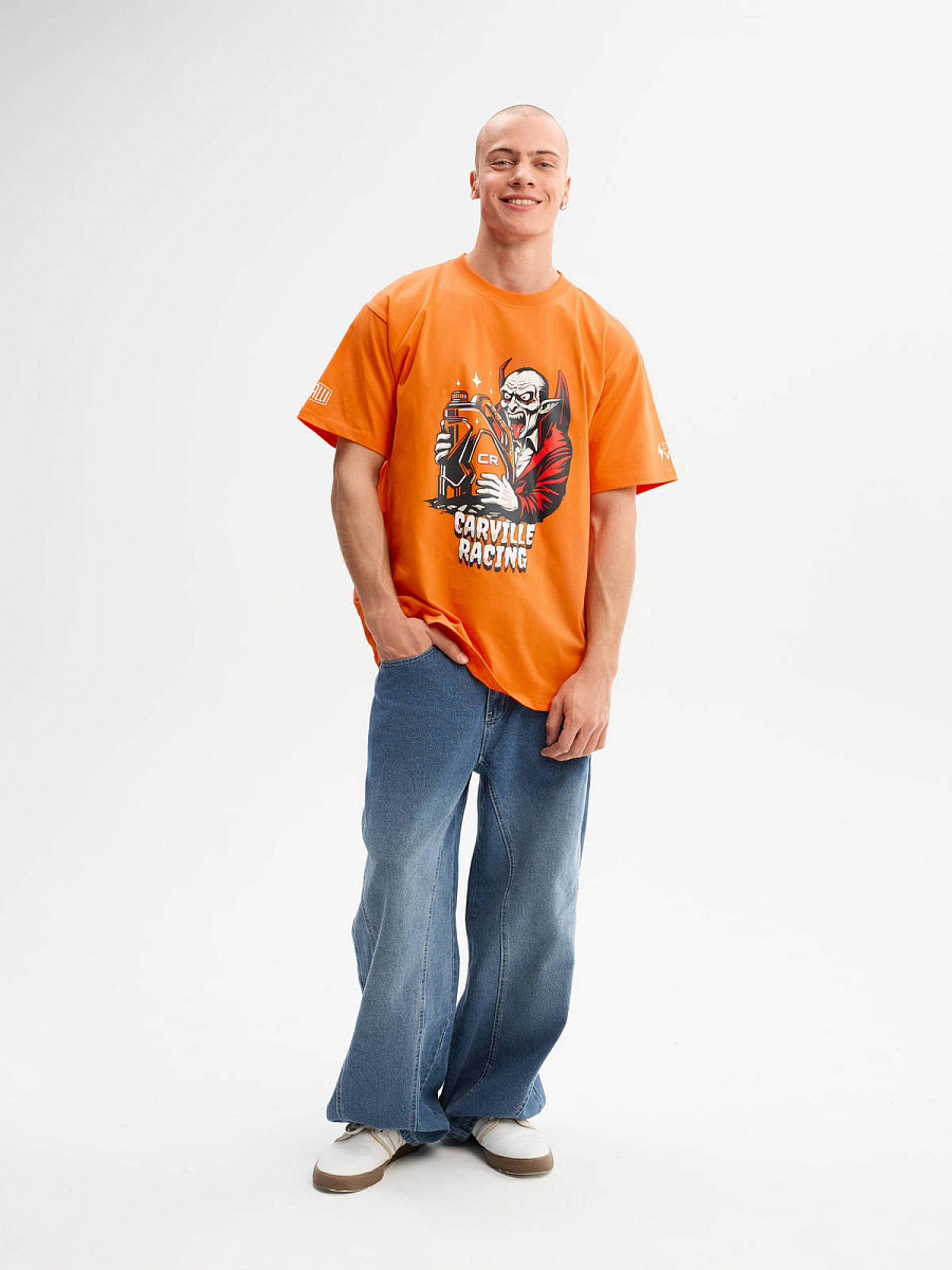 Футболка взрослая CR оранжевая