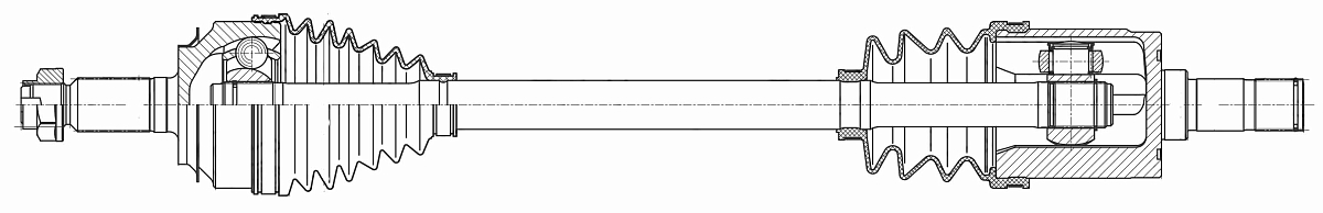 Привод передний левый для автомобилей Honda Civic (05-) 1.8i AT