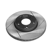 Диски тормозные высокоуглеродистый с технической выточкой и окраской передний левый для автомобилей Ford Focus (04-) d=278 5*108 (серия Carville Racing)