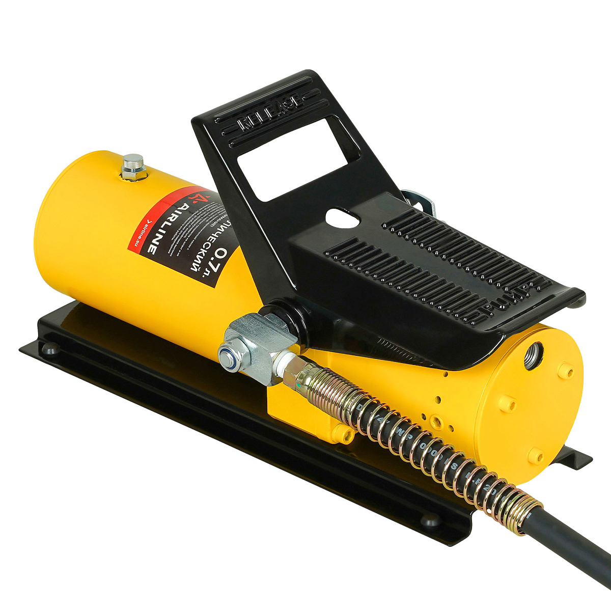 Насос пневмогидравлический 0.7л, ножной привод, шланг 1.5м