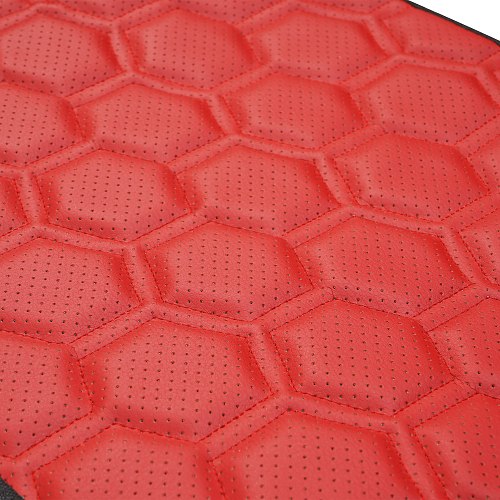 Накидка "Алькантара", задняя (3 предмета), экокожа с перфорацией, красная