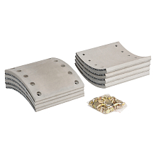 Накладка тормозной колодки для прицепов BPW/SAF (WVA 19094) ремкомплект 8 шт. R0 с заклёпками