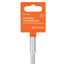 Головка торцевая 1/4"DR шестигранная 5.5мм, L=50мм пласт.подвес