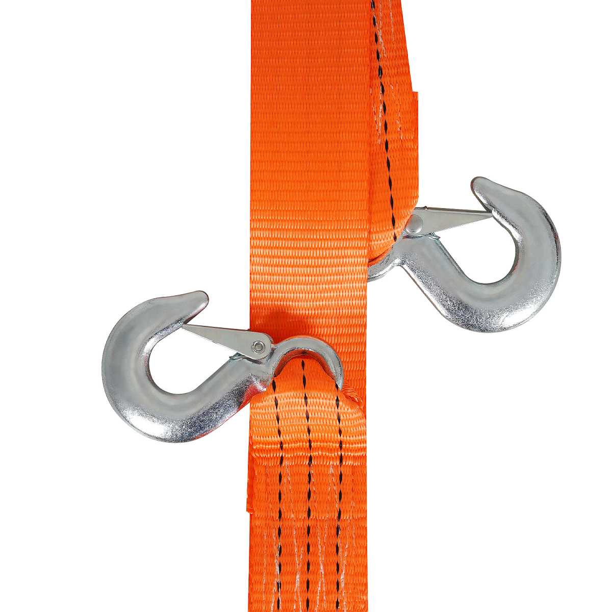 Трос VIP буксировочный усиленный (лента) 5 т, 5 м, 2 крюка, с мешком