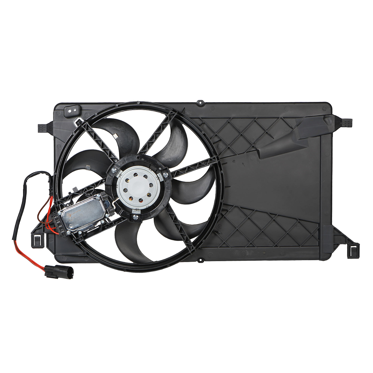 Электровентилятор охлаждения для автомобилей Ford Focus II (05-) 1.8i/2.0i (с кожухом)