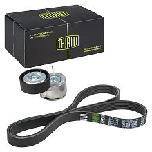 Ремкомплект привода для автомобилей ГАЗ/УАЗ (ЗМЗ-405/409 E-2,3, УМЗ-4216) с ГУР (6PK1370 + натяжитель)