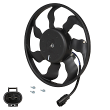 Электровентилятор охлаждения для автомобилей Лада Приора (без кожуха) (тип Halla)