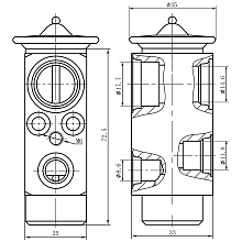 Клапан расширительный кондиционера (ТРВ) для а/м Volvo FH (06-)