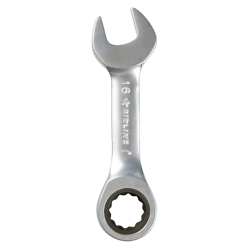 Ключ комбинированный трещоточный короткий 16мм PRO, пласт.подвес