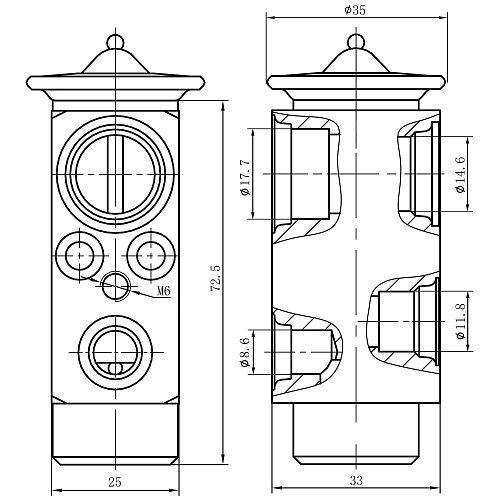 Клапан расширительный кондиционера (ТРВ) для а/м Volvo FH (06-)