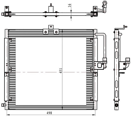 Радиатор кондиционера для автомобилей Mercedes-Benz G (W463) (90-)