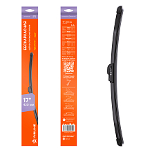 Щетка стеклоочистителя 430мм (17") бескаркасная, 1 адаптер (Hook 9x3, 9x4 mm - Крючок 9x3, 9x4 мм)