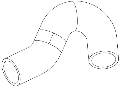 Патрубок охл. для а/м Daewoo Nexia (94-)/Espero (94-) 1.5i/1.6i [DOHC] верх. (EPDM, 1шт.)