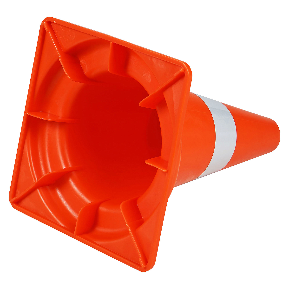 Конус дорожный 320мм, 1 световозвр.полоса, мягкий, оранжевый, МП-серия