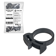 Хомут 22-26/7 мм, силовой зубчатый замок, пластик (ПА66) черный