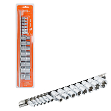 Набор головок 1/2"DR и 1/4"DR TORX 14пр. (E4-E24), пласт.подвес