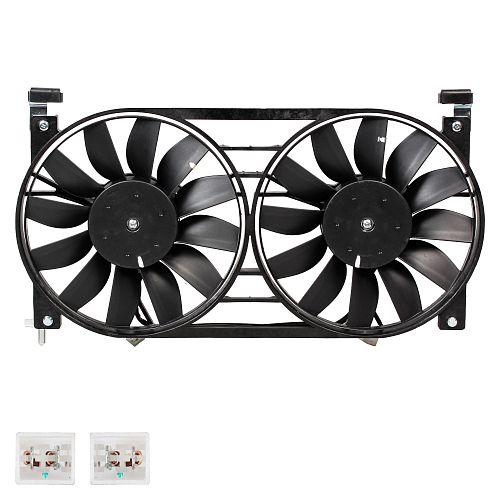 Электровентилятор охлаждения для автомобилей 2121, 2131, 21213, 21214 Нива (2 вент.) (с кожухом) (тип Венто)