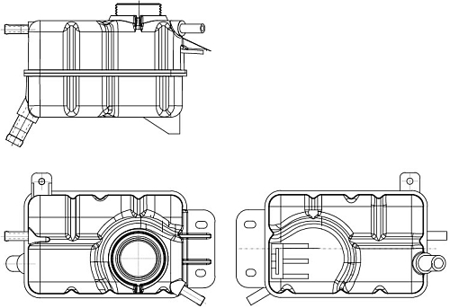 Бачок расширительный охлаждающей жидкости для а/м Chevrolet Aveo T250/T255 (02-)