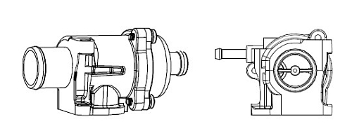 Термостат для автомобилей XRay (15-)/Vesta (15-)/Гранта (14-) 1.4i/1.6i (доп. штуцер) ("зимний" 92°С)